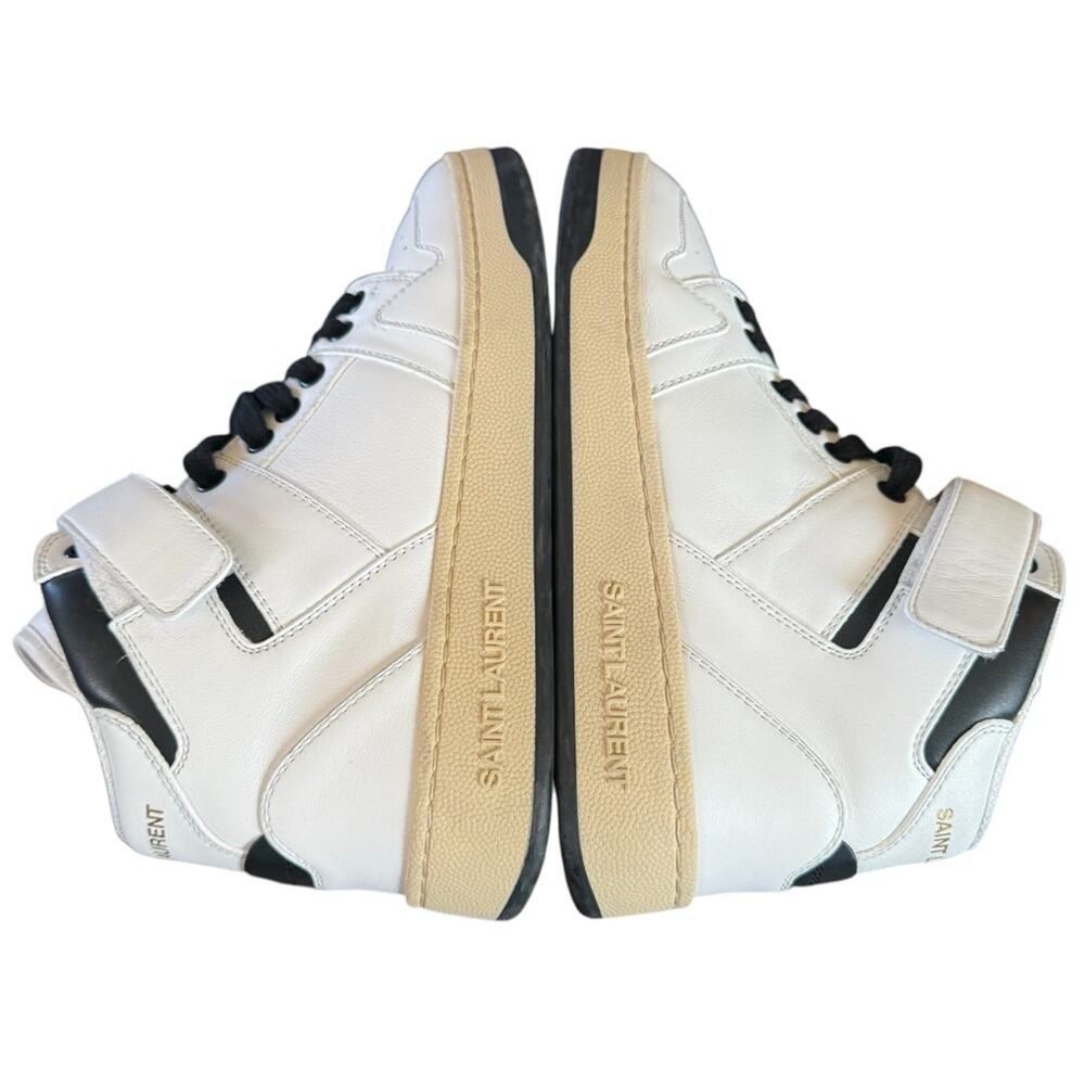 Saint Laurent  Lax Mid-top Leather Lace Up  Sneakers Trainers EU 38 US 8 - Picture 10 of 14